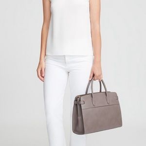 Cuyana Genuine Leather Triple Zipper Work Satchel